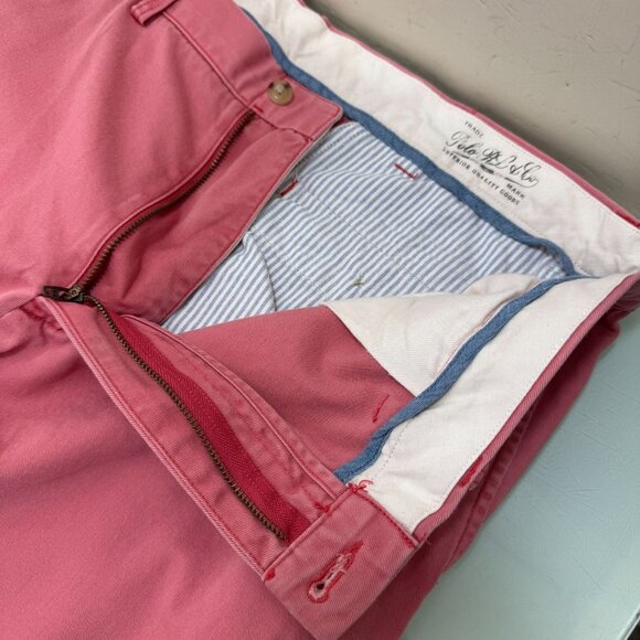 Polo Ralph Lauren Chino Pants Men 38X32 Classic Fit Salmon Flat Front Preppy NWT - Picture 3 of 12
